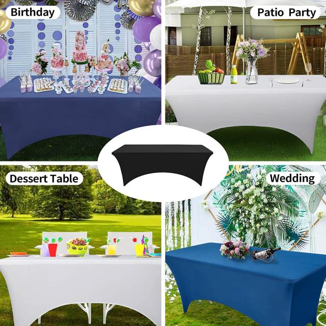 Where to find Spandex for 8 Banquet Table Black in Omaha
